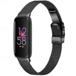 Smart Watch Band Compatible with Fitbit Inspire 3 Inspire 2 / Inspire HR / Inspire Stainless Steel Smartwatch Strap Adjustable Mesh Women Men Milanese Loop Replacement Wristband