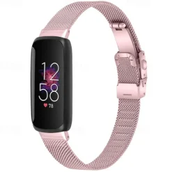 Smart Watch Band Compatible with Fitbit Inspire 3 Inspire 2 / Inspire HR / Inspire Stainless Steel Smartwatch Strap Adjustable Mesh Women Men Milanese Loop Replacement Wristband