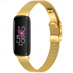 Smart Watch Band Compatible with Fitbit Inspire 3 Inspire 2 / Inspire HR / Inspire Stainless Steel Smartwatch Strap Adjustable Mesh Women Men Milanese Loop Replacement Wristband