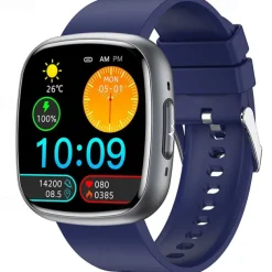 Smart Watch Blood Glucose ECG Blood Pressure Body Temperature Monitor Android iOS IP68 1.75