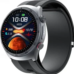 Smart Watch Blood Pressure Testing Air Pump Airbag Type Accurate ECG electrocardiogram Temperature Monitoring Pedometer Compatible Bluetooth Call with Android iOS Women Men Long Standby