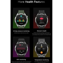 Smart Watch for Men - ECG, Blood Pressure, Body Temperature Monitoring, IP68 Waterproof Fitness Tracker
