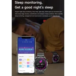Smart Watch for Men - ECG, Blood Pressure, Body Temperature Monitoring, IP68 Waterproof Fitness Tracker