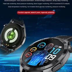 Smart Watch for Men - ECG, Blood Pressure, Body Temperature Monitoring, IP68 Waterproof Fitness Tracker
