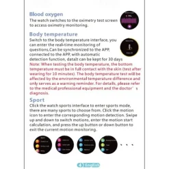 Smart Watch for Men - ECG, Blood Pressure, Body Temperature Monitoring, IP68 Waterproof Fitness Tracker