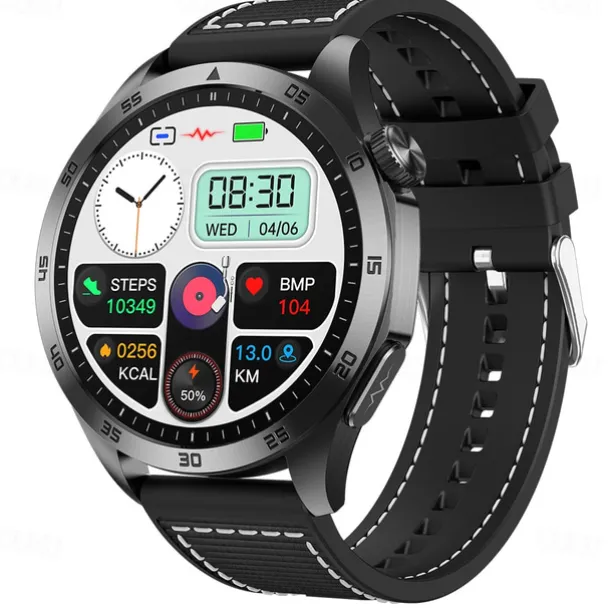 Smart Watch for Men - ECG, Blood Pressure, Body Temperature Monitoring, IP68 Waterproof Fitness Tracker