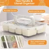 Snackle Box Container Divided Serving Tray with Lid, Portable Snack Platters Organizer, Charcuterie Container with 8 Compartments Food Storage Containers, Keep Your Candy, Chips Fresh.