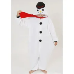 Snowman Christmas Pajamas Onesie Costume Men's Women's Christmas Carnival Christmas Eve Christmas Adults Party Christmas Onesie