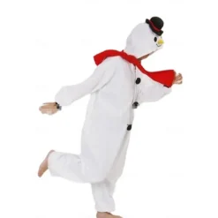 Snowman Christmas Pajamas Onesie Costume Men's Women's Christmas Carnival Christmas Eve Christmas Adults Party Christmas Onesie