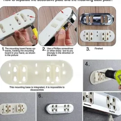 Soap Dispenser Wall Mounted Bathroom Shower Pump Dispenser for Shower Gel Shampoo Soap White (2*500ml)