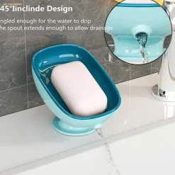Soap Holder Self Draining for Sink Soap Holder Suction Cup Bar Soap Holder for Kitchen Bathtub