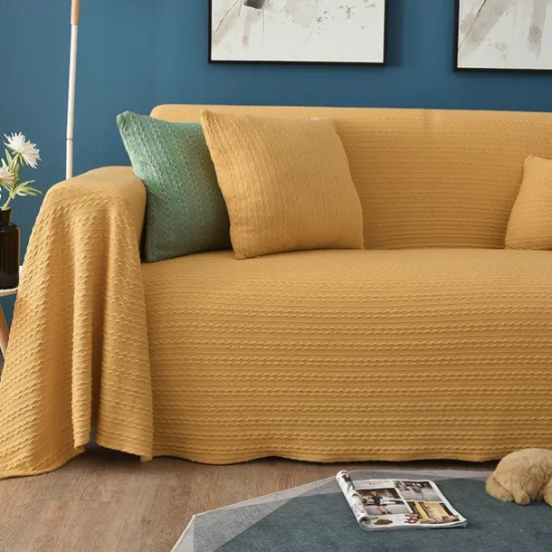 Sofa Cover Sofa Blanket Solid Color Couch Cover Couch Protector Sofa Throw Cover Washable for Armchair/Loveseat/3 Seater/4 Seater/L Shape Sofa Contemporary Embossed Polyester / Cotton Blend Slipcovers