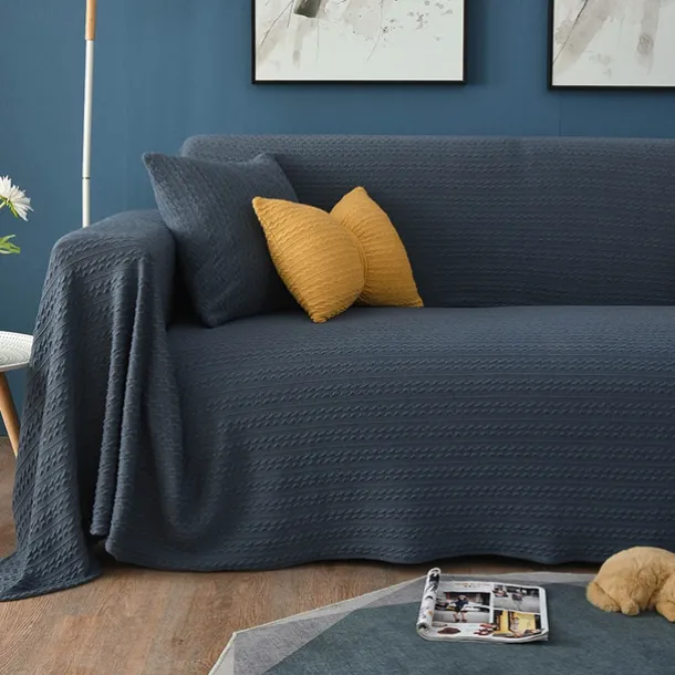 Sofa Cover Sofa Blanket Solid Color Couch Cover Couch Protector Sofa Throw Cover Washable for Armchair/Loveseat/3 Seater/4 Seater/L Shape Sofa Contemporary Embossed Polyester / Cotton Blend Slipcovers