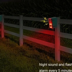 Solar Alarm Human Infrared Sensor Light Solar Remote Control Alarm Light anti-theft Animal Drive Warning Device