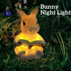 Solar Animal Lamp Outdoor Bunny Garden Waterproof Lamp Resin Handicraft Landscape