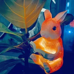 Solar Animal Lamp Outdoor Bunny Garden Waterproof Lamp Resin Handicraft Landscape
