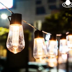 Solar Bulb String Lights Outdoor Solar Waterproof Retro Bulb Fairy String Lights 3M-10LEDs 5M-20LEDs 7M-30LEDs for Cafe Wedding Party Patio Holiday Decoration IP65 Garden Light