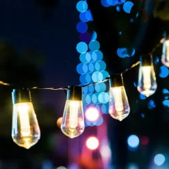 Solar Bulb String Lights Outdoor Solar Waterproof Retro Bulb Fairy String Lights 3M-10LEDs 5M-20LEDs 7M-30LEDs for Cafe Wedding Party Patio Holiday Decoration IP65 Garden Light