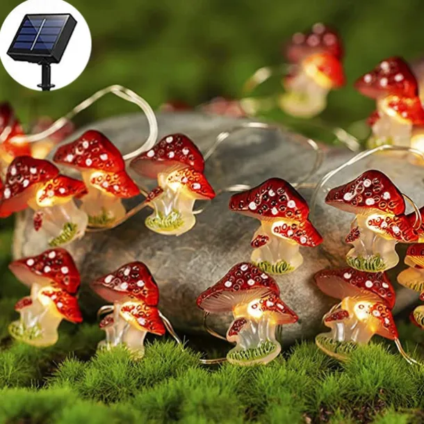 Solar Cherry Blossom String Lights 4M 40LED Outdoor Waterproof Garden Fairy Lights Christmas Wedding Party Patio Holidays Balcony Home Decoration 8 Mode Lighting