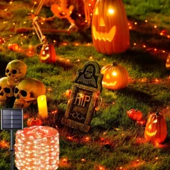 Solar Copper Wire Light Park Lawn Party Outdoor Lighting Christmas String Room Layout Decorative String Light