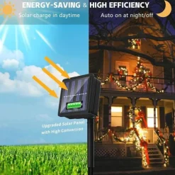 Solar Copper Wire Light Park Lawn Party Outdoor Lighting Christmas String Room Layout Decorative String Light