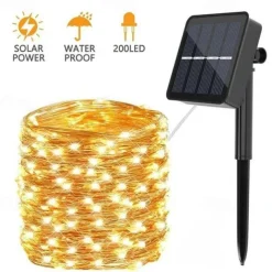 Solar Copper Wire Lights Led Fairy Lights String Outdoor Waterproof Ground Plug Decorative Lights Christmas Lights