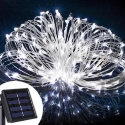 Solar Copper Wire Lights Led Fairy Lights String Outdoor Waterproof Ground Plug Decorative Lights Christmas Lights