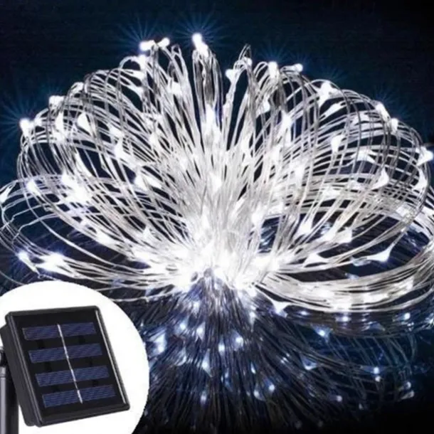 Solar Copper Wire Lights Led Fairy Lights String Outdoor Waterproof Ground Plug Decorative Lights Christmas Lights