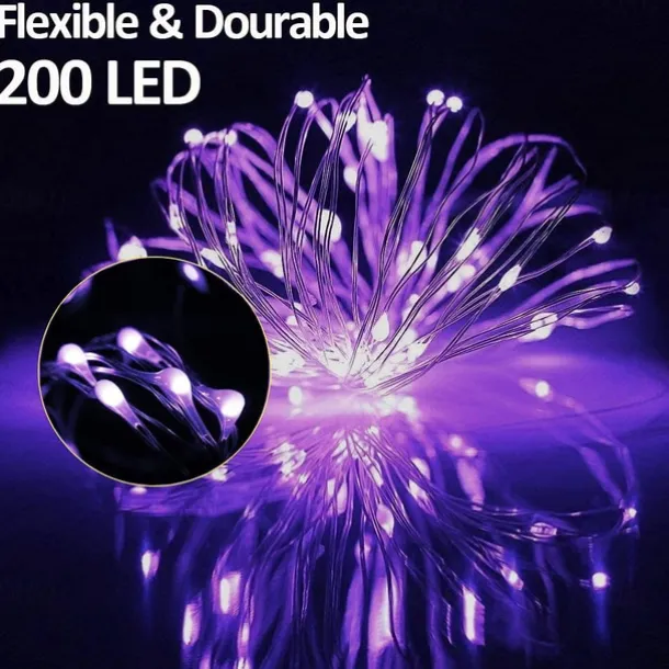 Solar Copper Wire Lights Led Fairy Lights String Outdoor Waterproof Ground Plug Decorative Lights Christmas Lights