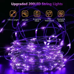 Solar Copper Wire Lights Led Fairy Lights String Outdoor Waterproof Ground Plug Decorative Lights Christmas Lights