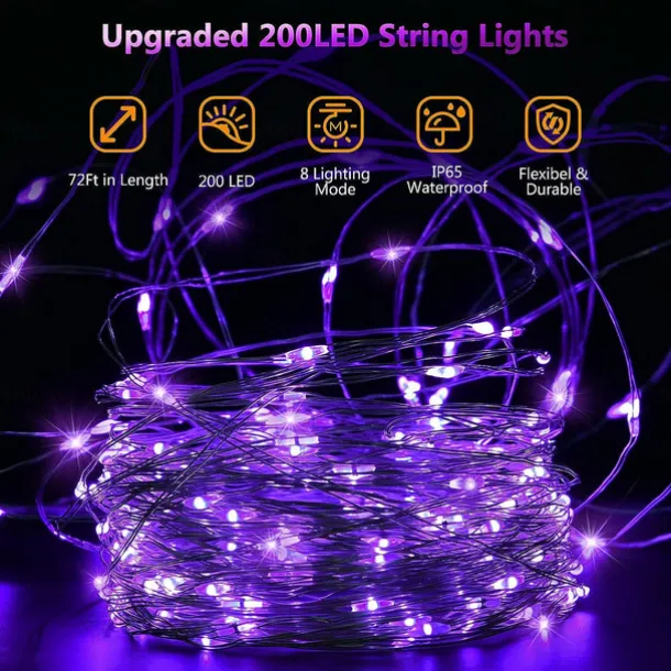 Solar Copper Wire Lights Led Fairy Lights String Outdoor Waterproof Ground Plug Decorative Lights Christmas Lights