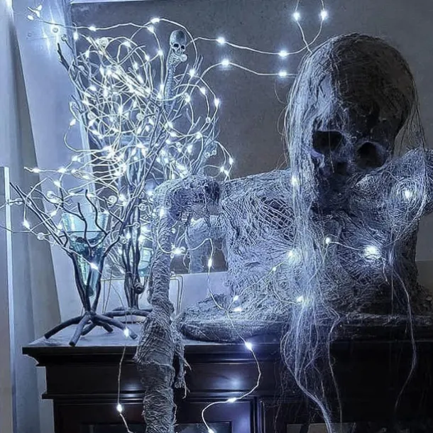 Solar Copper Wire Lights Led Fairy Lights String Outdoor Waterproof Ground Plug Decorative Lights Christmas Lights