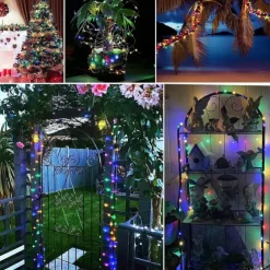 Solar Copper Wire Lights Led Fairy Lights String Outdoor Waterproof Ground Plug Decorative Lights Christmas Lights