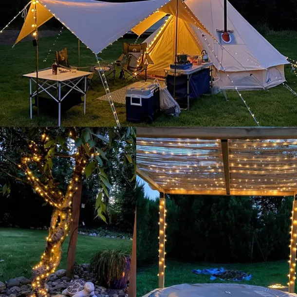 Solar Copper Wire Lights Led Fairy Lights String Outdoor Waterproof Ground Plug Decorative Lights Christmas Lights