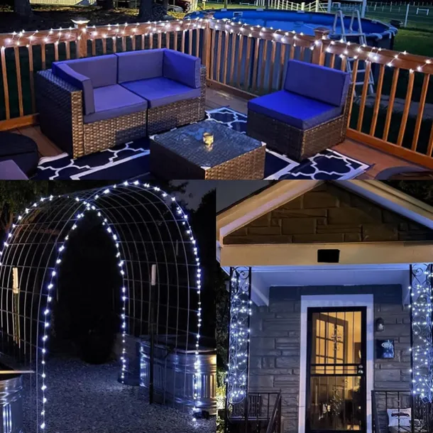 Solar Copper Wire Lights Led Fairy Lights String Outdoor Waterproof Ground Plug Decorative Lights Christmas Lights