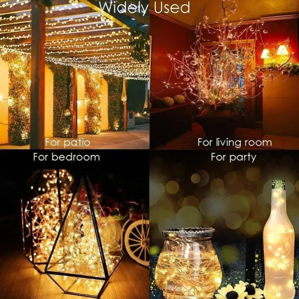 Solar Copper Wire Lights Led Fairy Lights String Outdoor Waterproof Ground Plug Decorative Lights Christmas Lights
