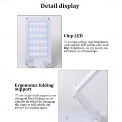 Solar Dimmable Touch Foldable Table Lamp Desk Lamp Eye Protection Table Lamp Portable Solar Rechargeable Table Lamp Solar Usb Charging