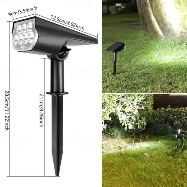 Solar Dual-use Tree Light Outdoor Super Bright Waterproof Spotlight Landscape Yard Garden Villa Decorative Lighting Lawn Lamp 2Leds 7Leds