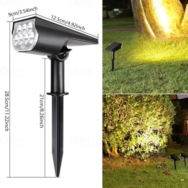 Solar Dual-use Tree Light Outdoor Super Bright Waterproof Spotlight Landscape Yard Garden Villa Decorative Lighting Lawn Lamp 2Leds 7Leds