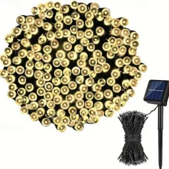 Solar Fairy Lights Outdoor Light Strings Waterproof 8 Modes 10m 100leds String Light Outdoor Lighting For Party Garden Christmas Outdoor New Year Holiday Decoration