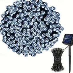 Solar Fairy Lights Outdoor Light Strings Waterproof 8 Modes 10m 100leds String Light Outdoor Lighting For Party Garden Christmas Outdoor New Year Holiday Decoration