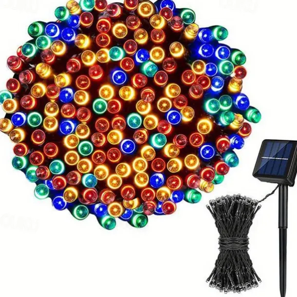 Solar Fairy Lights Outdoor Light Strings Waterproof 8 Modes 10m 100leds String Light Outdoor Lighting For Party Garden Christmas Outdoor New Year Holiday Decoration