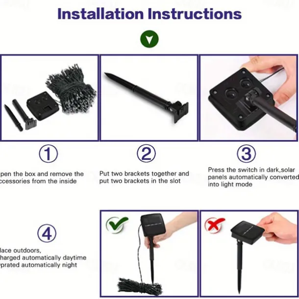 Solar Fairy Lights Outdoor Light Strings Waterproof 8 Modes 10m 100leds String Light Outdoor Lighting For Party Garden Christmas Outdoor New Year Holiday Decoration