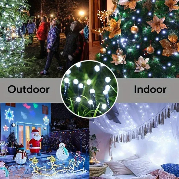 Solar Fairy Lights Outdoor Light Strings Waterproof 8 Modes 10m 100leds String Light Outdoor Lighting For Party Garden Christmas Outdoor New Year Holiday Decoration