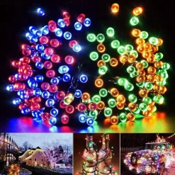Solar Fairy Lights Outdoor Light Strings Waterproof 8 Modes 10m 100leds String Light Outdoor Lighting For Party Garden Christmas Outdoor New Year Holiday Decoration