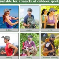 Solar Fan Hat Baseball Cap with Solar Fan Golf Hat USB Charging Fan Breathable Mesh Hat with Fan Unisex for Summer Travel