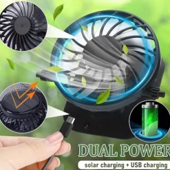 Solar Fan Hat Baseball Cap with Solar Fan Golf Hat USB Charging Fan Breathable Mesh Hat with Fan Unisex for Summer Travel