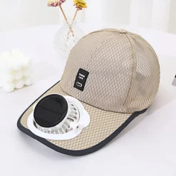 Solar Fan Hat Baseball Cap with Solar Fan Golf Hat USB Charging Fan Breathable Mesh Hat with Fan Unisex for Summer Travel