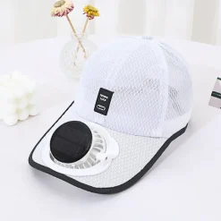 Solar Fan Hat Baseball Cap with Solar Fan Golf Hat USB Charging Fan Breathable Mesh Hat with Fan Unisex for Summer Travel