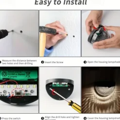 Solar Fence Lights Outdoor Waterproof Garden Lights Solar Wall Lights for Fence Yard Villa Garden Garage Deck Stairs Landscape Decoration